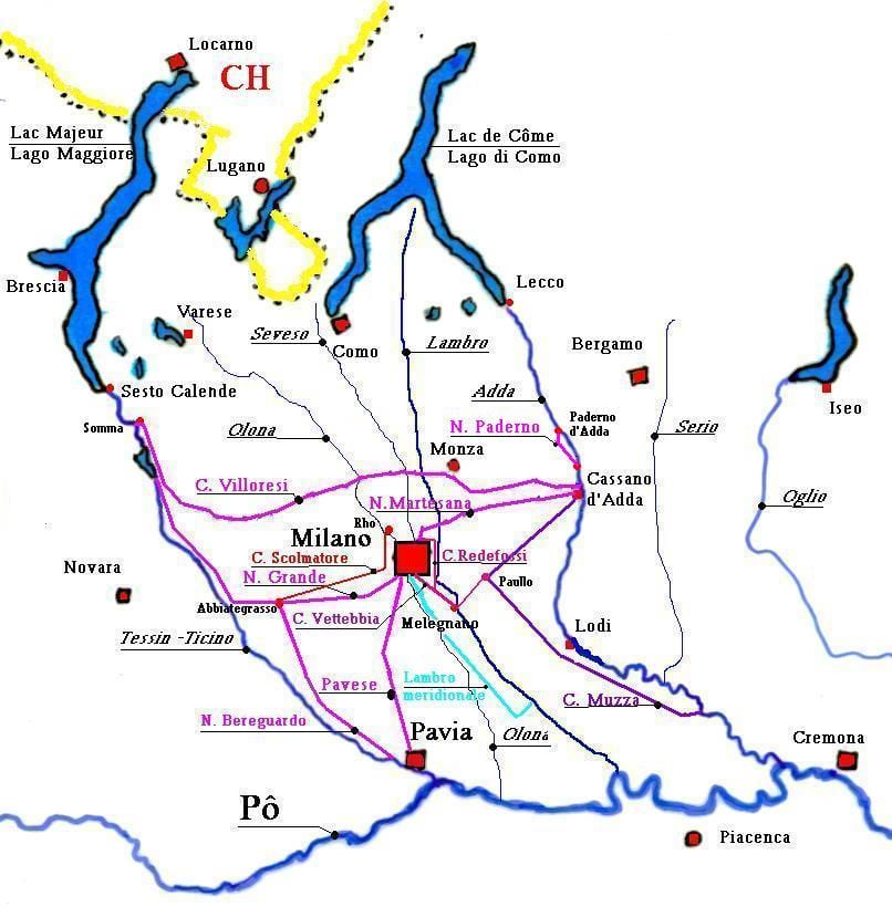 வரைபடம் மிலன் navigli மாவட்ட