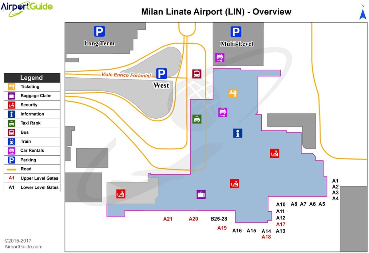 மிலன் linate வரைபடம்